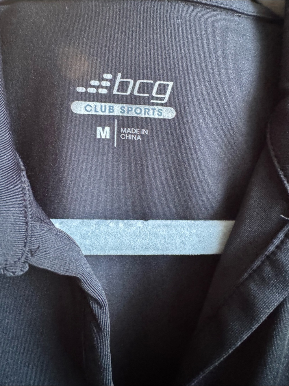 bcg Black Sleeveless Polo Tank with V-Notch Collar - Picture 3 of 3